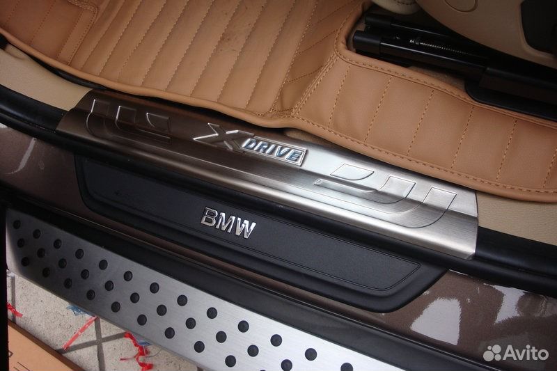 Накладки на пороги (нерж.) на BMW X3
