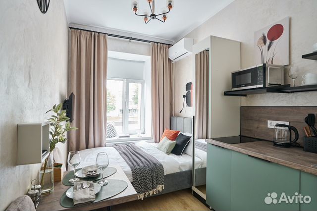 Квартира-студия, 13 м², 1 кровать
Квартира-студия, 13 м², 1 кровать