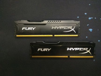 DDR3 HyperX Fury 1600-2133mhz 4*4Gb (16gb)