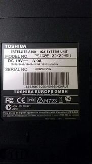 Ноутбук Toshiba satellite A300