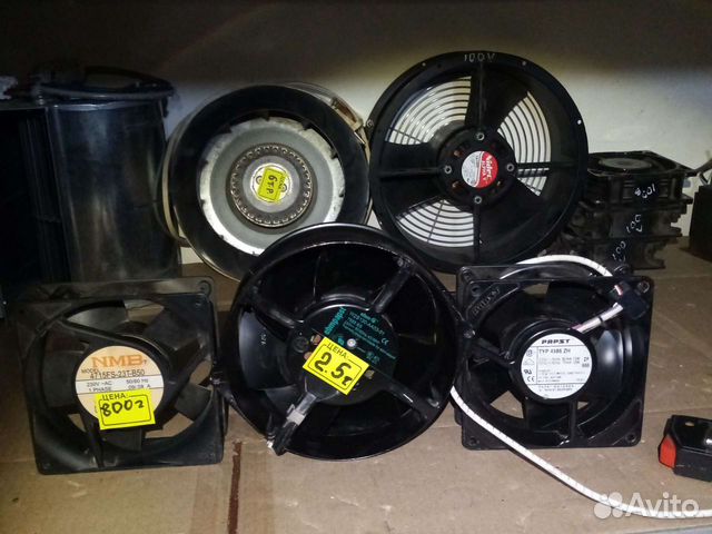 Вентилятор 220в, в ассортименте