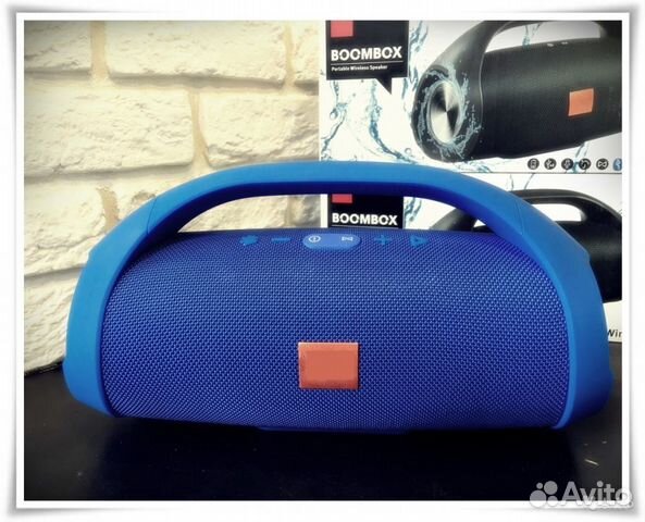 Беспроводная колонка bluetooth boombox синяя