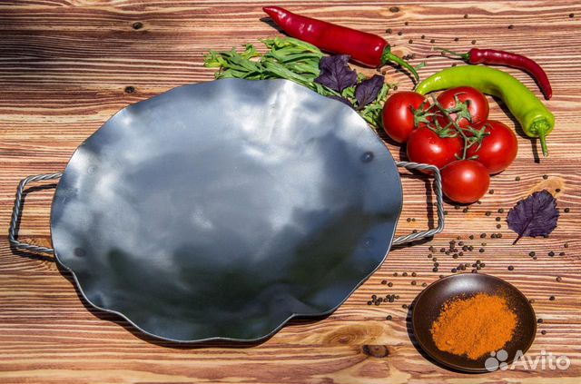 Садж из нержавейки - Витые ручки