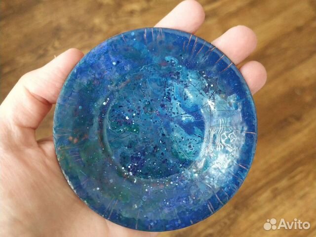 Тарелочка из меди и горячей эмали