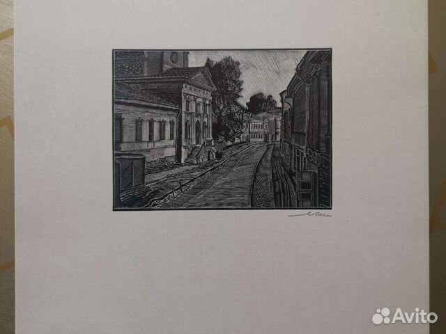 Картина графика Ксилография. СССР 1982 г