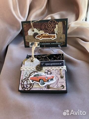 Конверт и коробочка для денег мужчине, 23 февраля