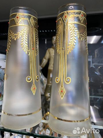 Русский модерн,антикварнные парные вазы