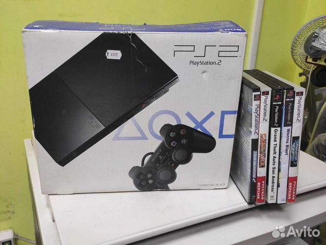 Приставка sony PS2 + 5игр