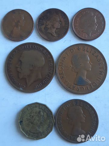 Монеты Англии, гдр, Испании, Франции, Португалии