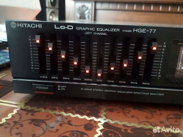 Graphic equalizer. hitachi Lo - D HGE -77. Made in