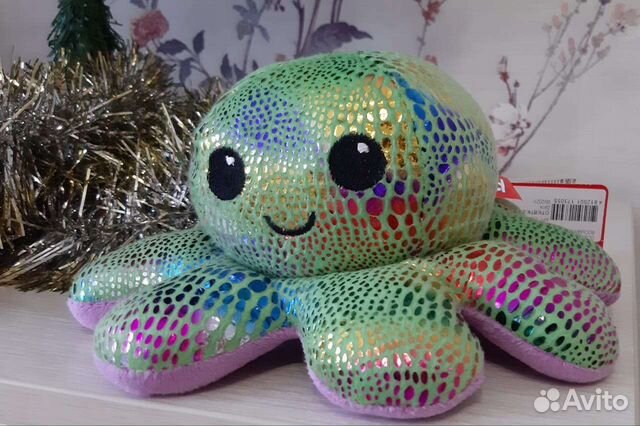 Новая мягкая игрушка осьминог перевертыш