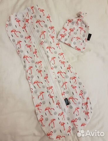 Пеленальный кокон и шапочка Mjolk 3-6 кг