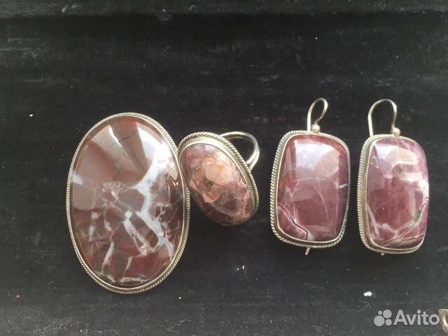 Подарочный комплект серьги кольцо брошь