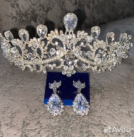 Диадема сережки