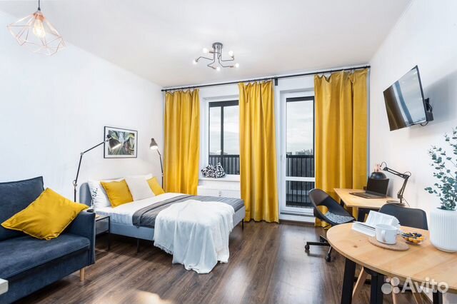 

Квартира-студия, 27 м², 2 кровати
