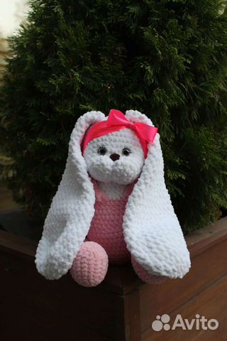 Заяц вязаный, вязаная игрушка