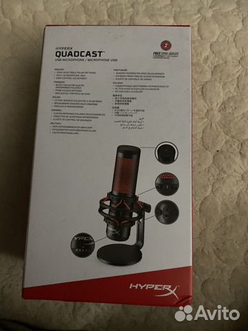 Микрофон студийный HyperX quadcast