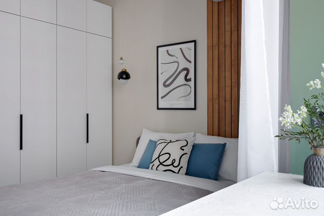 

1-к. квартира, 45 м², 2 кровати