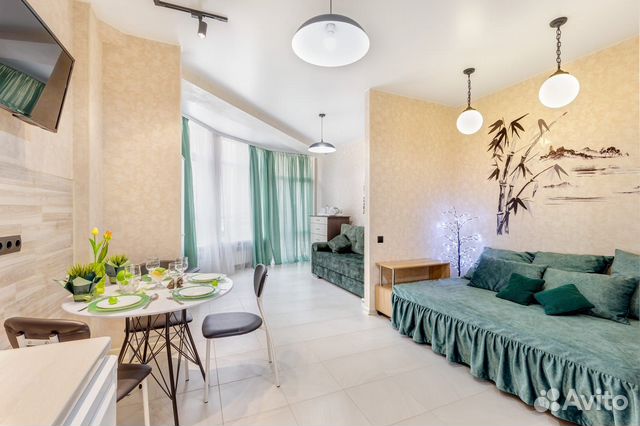 

Квартира-студия, 32 м², 2 кровати