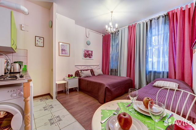 

Квартира-студия, 25 м², 2 кровати
