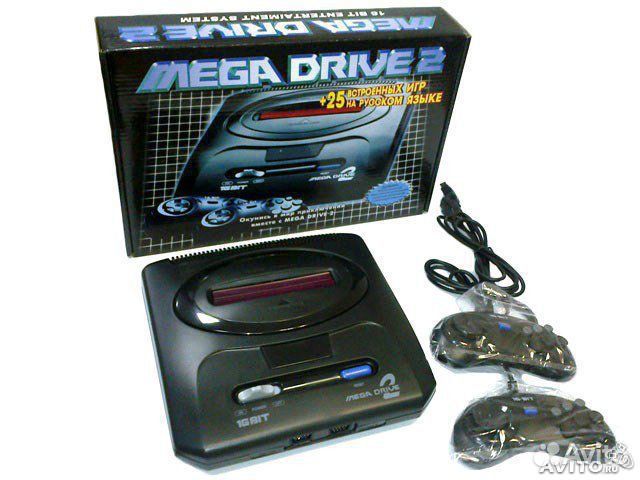 Приставка Sega MD 2 + 75игр+ 2дж+ провода+ зарядка