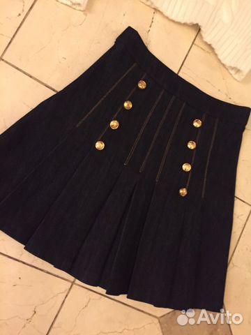 Джинсовая юбка Balmain Джинсовая юбка Balmain