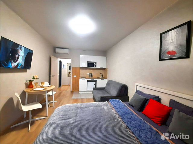 

Квартира-студия, 23 м², 2 кровати