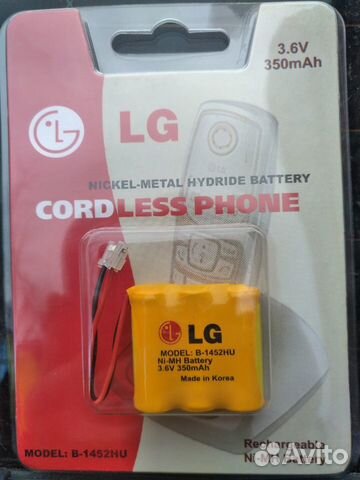 Ni-MH аккумулятор LG B-1452 HU 3,6V 350mAh Ni-MH аккумулятор LG B-1452 HU 3,6V 350mAh