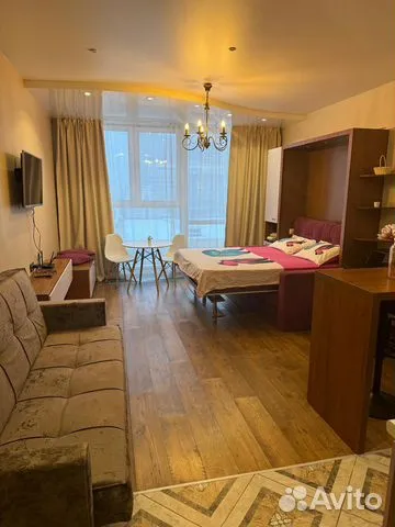 

Квартира-студия, 35 м², 2 кровати