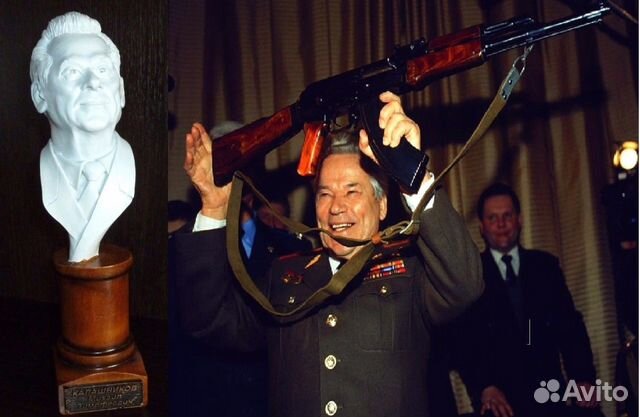 Калашников М.Т., бюст, полистоун