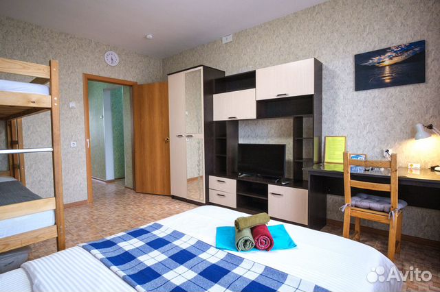

1-к. квартира, 38 м², 3 кровати