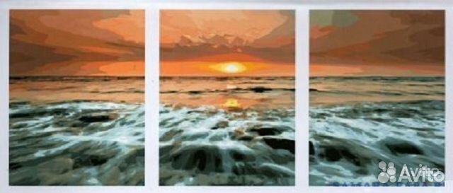 Картины триптих по номерам PX5163