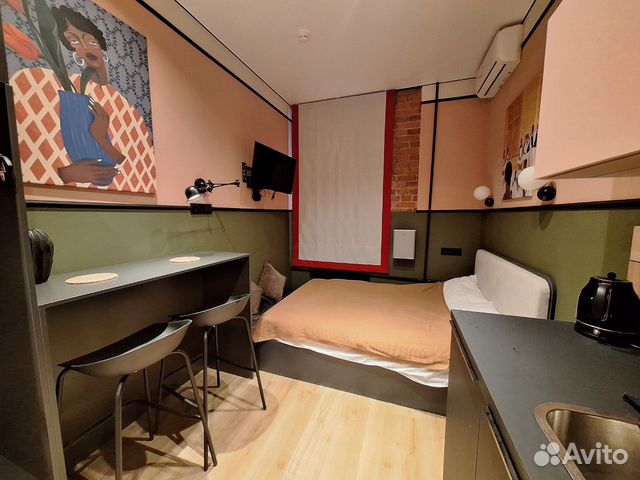 

Квартира-студия, 14,2 м², 1 кровать