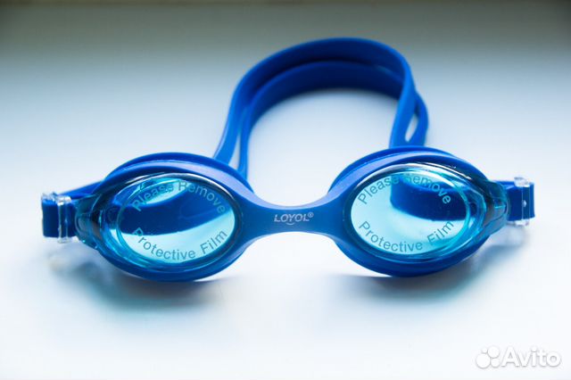 Очки плавательные синие loyol для плавания