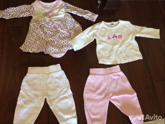 Пакет одежды Mothercare для девочки 6-9 мес