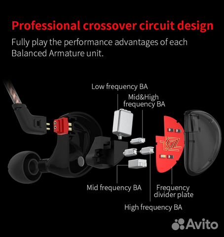 Hi-Res пятидрайверные KZ AS10 (5BA). Новые
