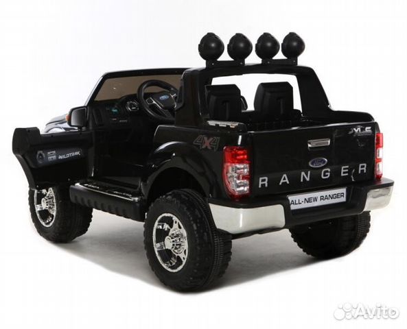 Детский электромобиль Ford Ranger (чёрный глянец)