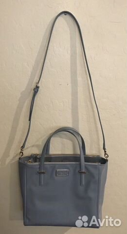 Kate Spade новая серо-голубая сумка кроссбоди