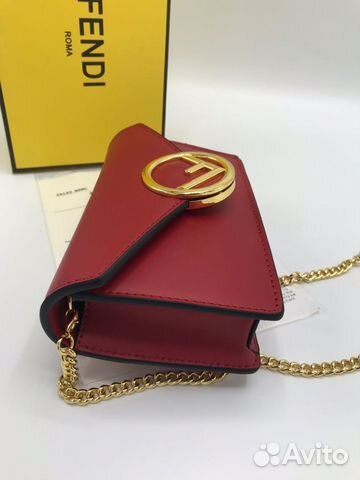 Красная Fendi Фенди на Сумка пояс с пряжкой