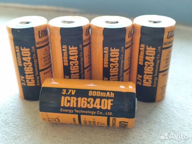 ET icr16340 800mAh 3,7В ET icr16340 800mAh 3,7В