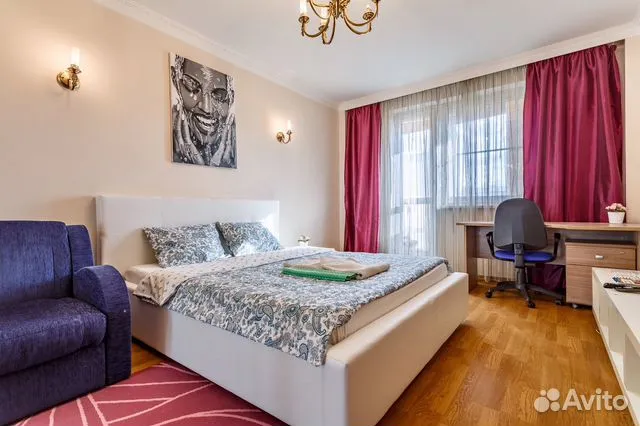 

1-к. квартира, 40 м², 2 кровати