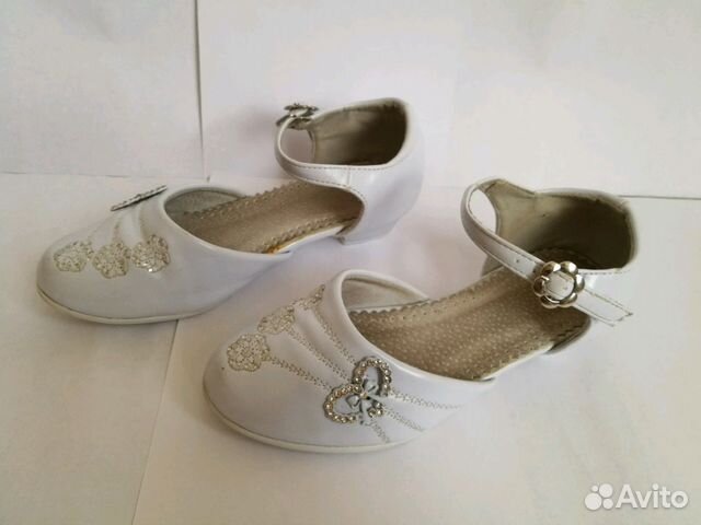 Туфли детские белые для девочки (р.30)