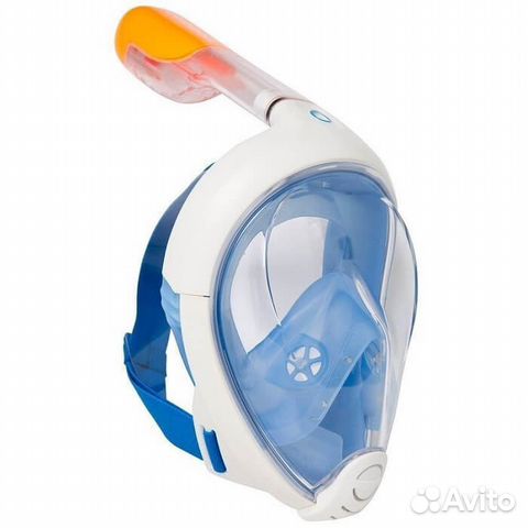Подводная маска для снорклинга (синяя L-XL)
