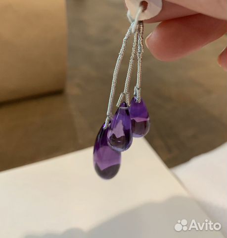 Натуральные каплевидные Аметисты высшего качества Натуральные каплевидные Аметисты высшего качества
