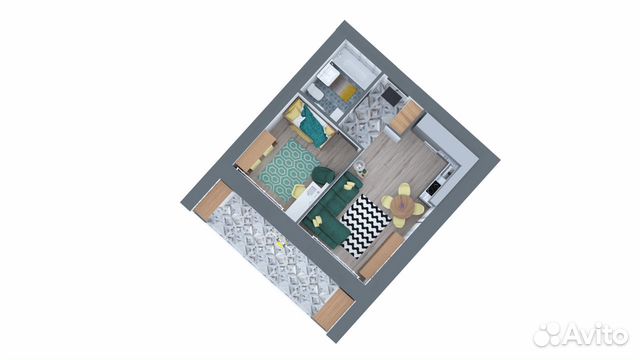 2-к квартира, 45 м², 10/17 эт. 2-к квартира, 45 м², 10/17 эт.