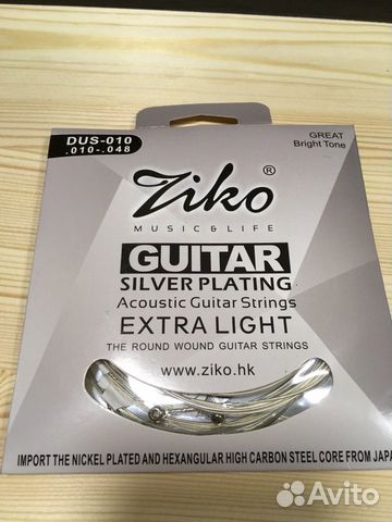 Струны для акустической гитары Ziko