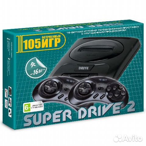 Sega Super Drive 2 Classic (105 игр) Green