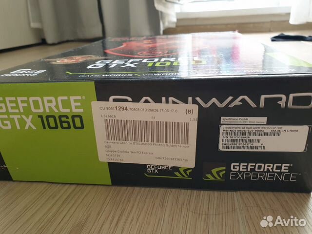 Видеокарта GTX1060 6GB, почти новая