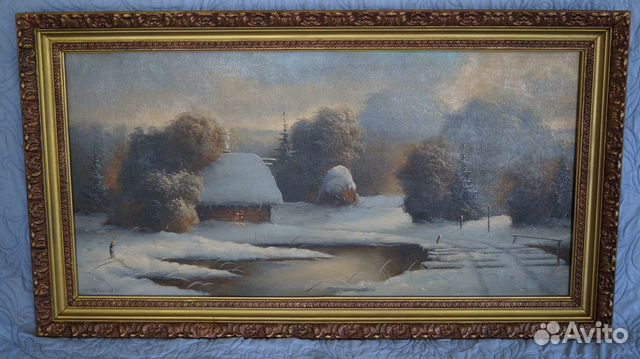 Картина маслом на холсте 80*40 см 1993 год