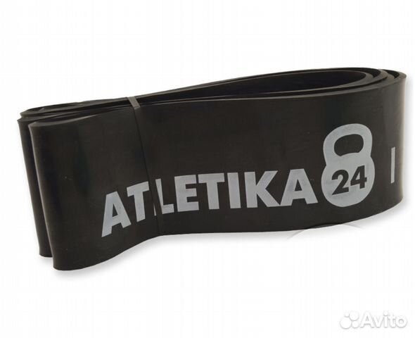 Резиновая петля Atletika24 черн.,33-85кг 2080х85мм